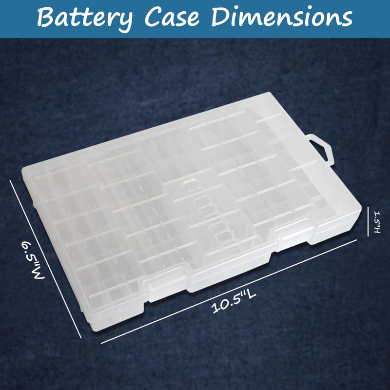 Home-X Battery Organizer Storage Case - Clear, See-Through Battery Holder - Battery Case for All Types of Batteries Including AA, AAA, C, D, and 9-Volt Batteries - Easy Access Battery Storage Case - Image 5